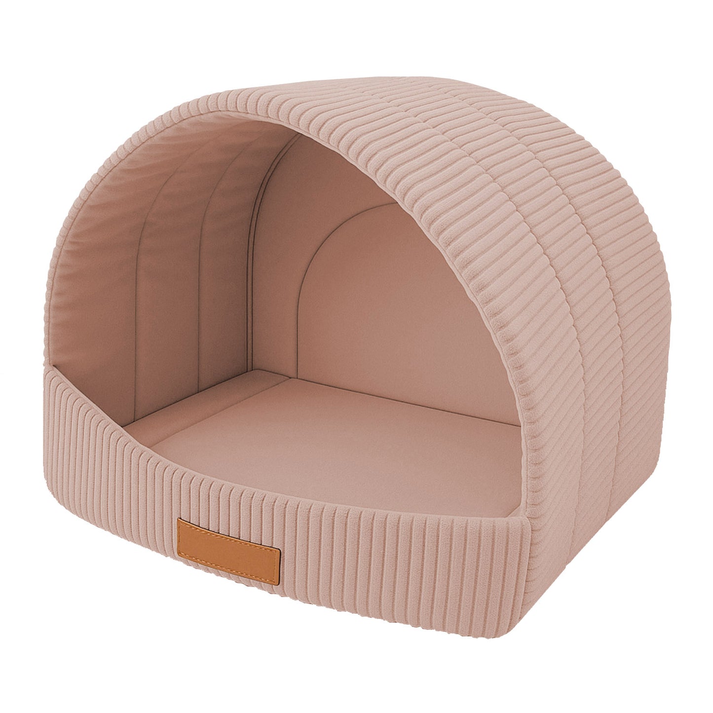 Personalisierbare & Stilvolle Cord-Hütte für Hunde und Katzen - Rosa