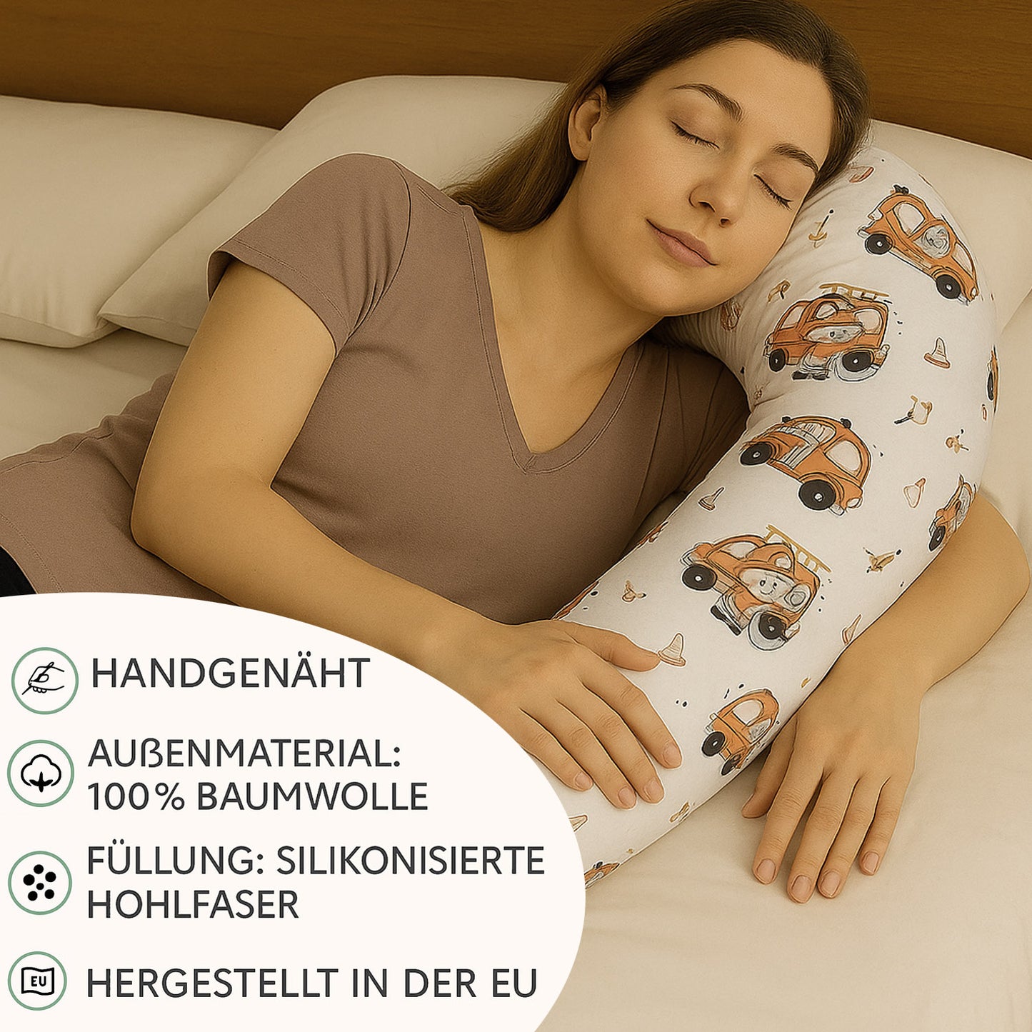 Bettschlange Stillkissen Seitenschläferkissen 150-400 cm  Feuerwehrteddy