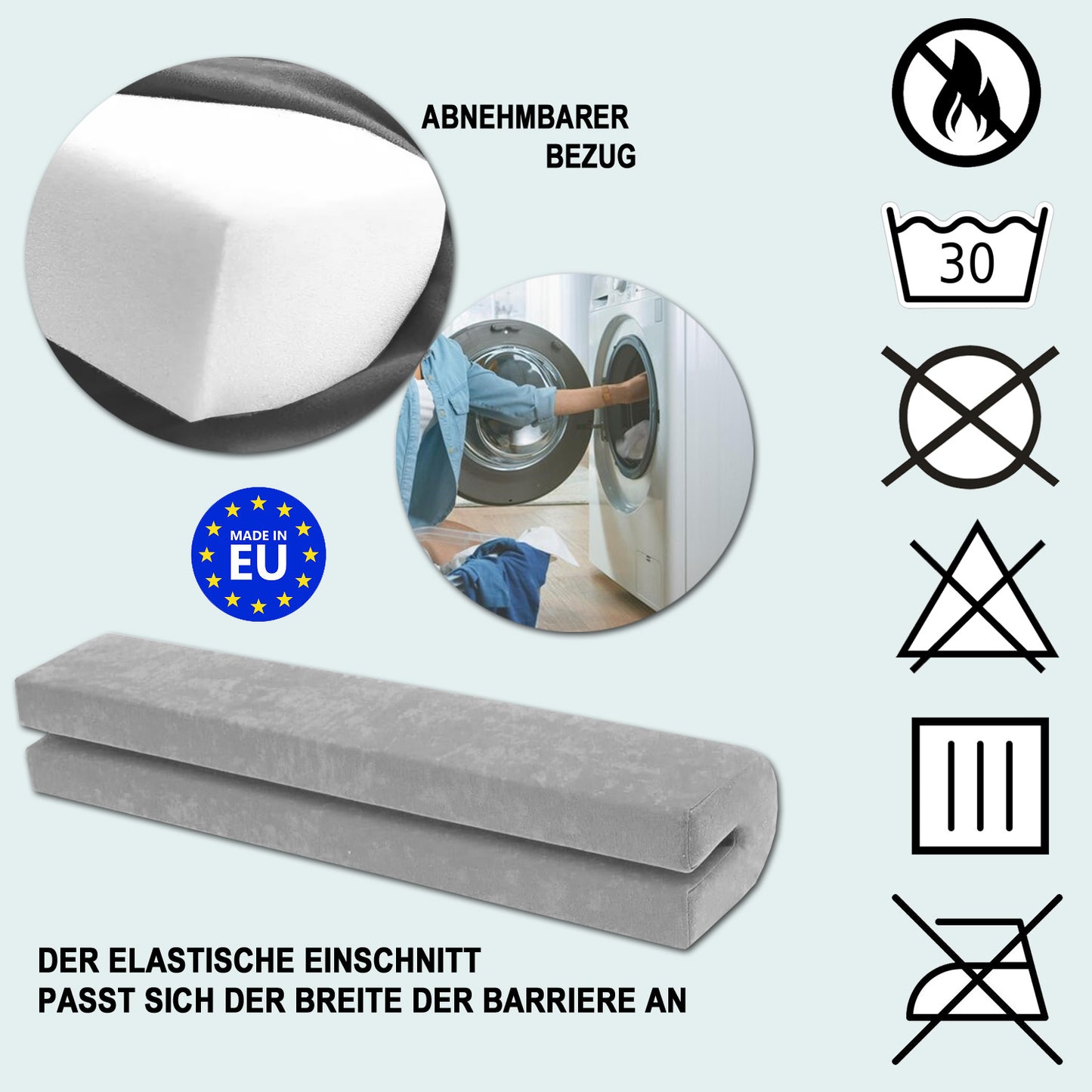 Bettkantenschutz für Babybett – Beige Cord