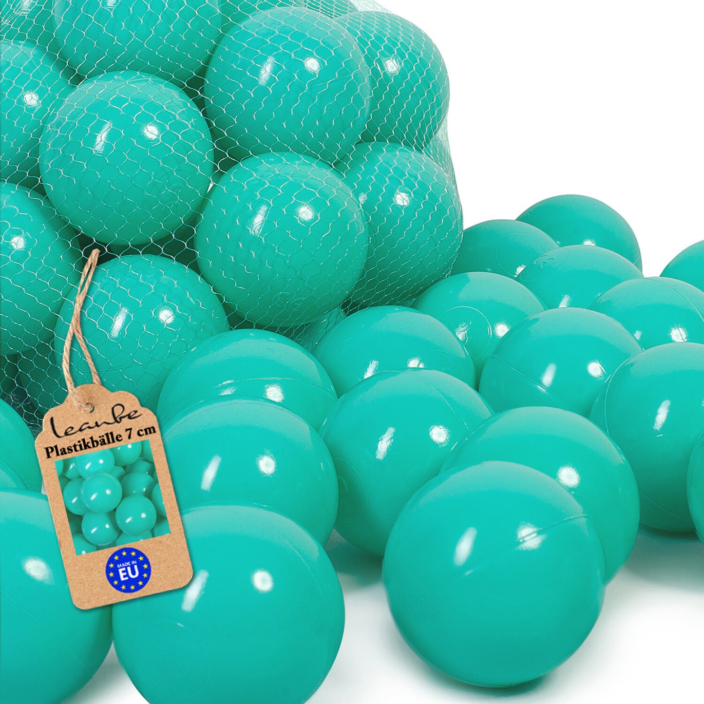Plastikbälle Bälle für Bällebad 7 cm - Türkis