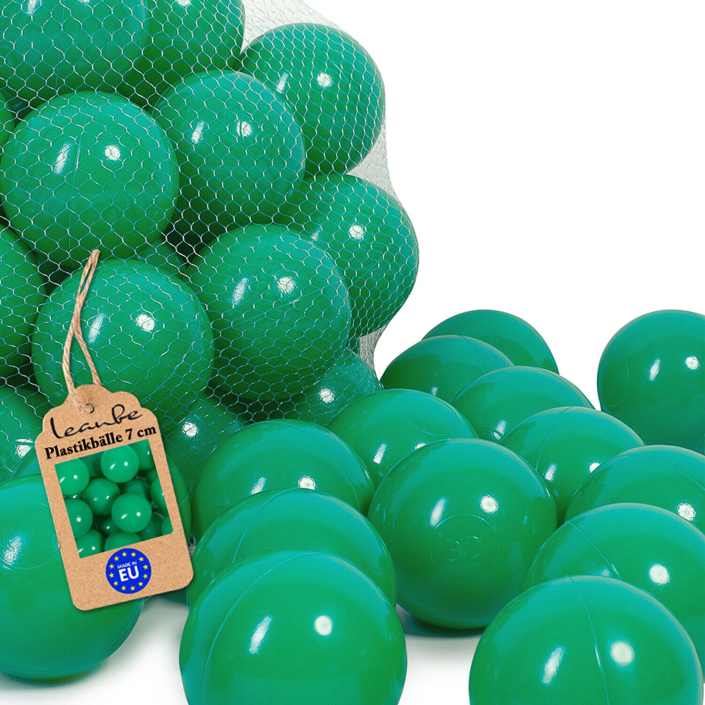 Plastikbälle Bälle für Bällebad 7 cm - Grün