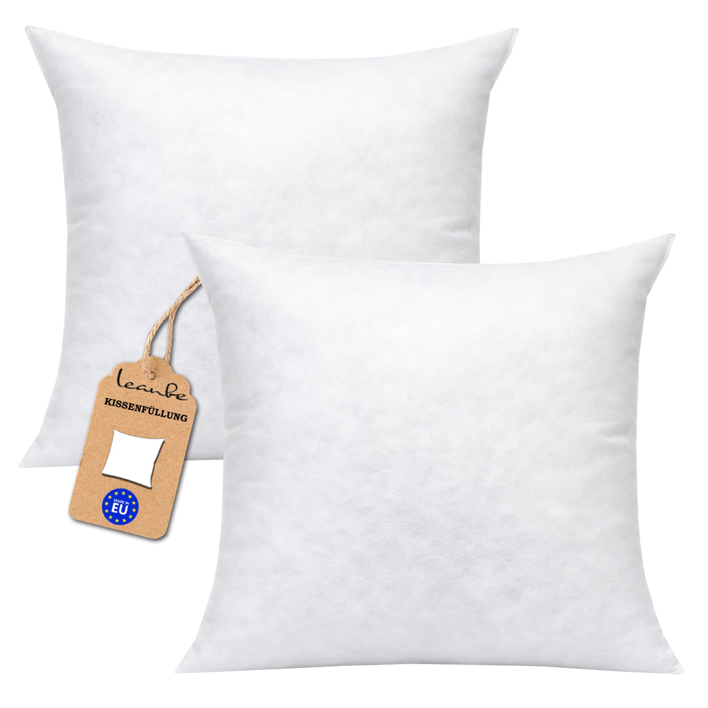 LEANBE Kisseninlett mit Silikonkugel - Füllung Weiches Innenkissen  2 Stck.–  40x40 / 45x45 / 50x50 cm