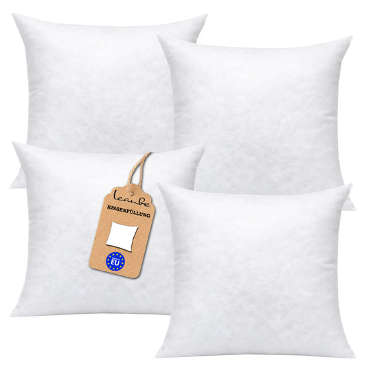 LEANBE Kisseninlett mit Silikonkugel - Füllung Weiches Innenkissen 4 Stck.–  40x40 / 45x45 / 50x50 cm