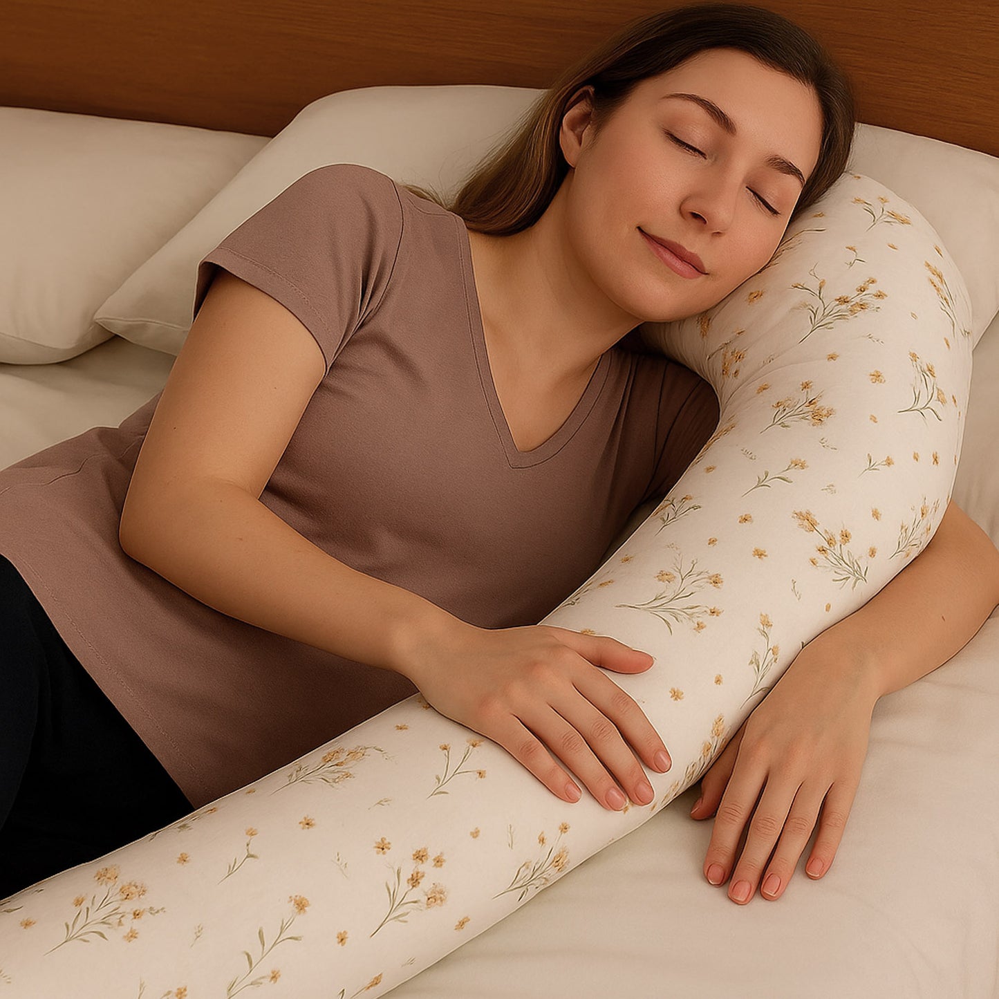 Bettschlange Stillkissen Seitenschläferkissen 150-400 cm Kamille